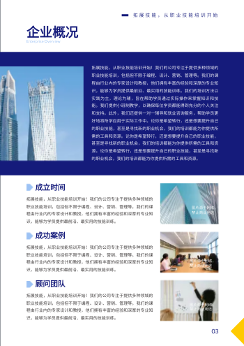企业技能培训管理公司画册模板 - 第3页