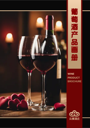 精酿红酒葡萄酒产品画册制作 - 封面预览