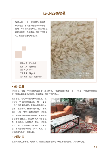 客厅地毯茶几地毯产品画册模板 - 第11页