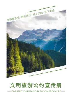 游客环境保护文明旅游宣传册
