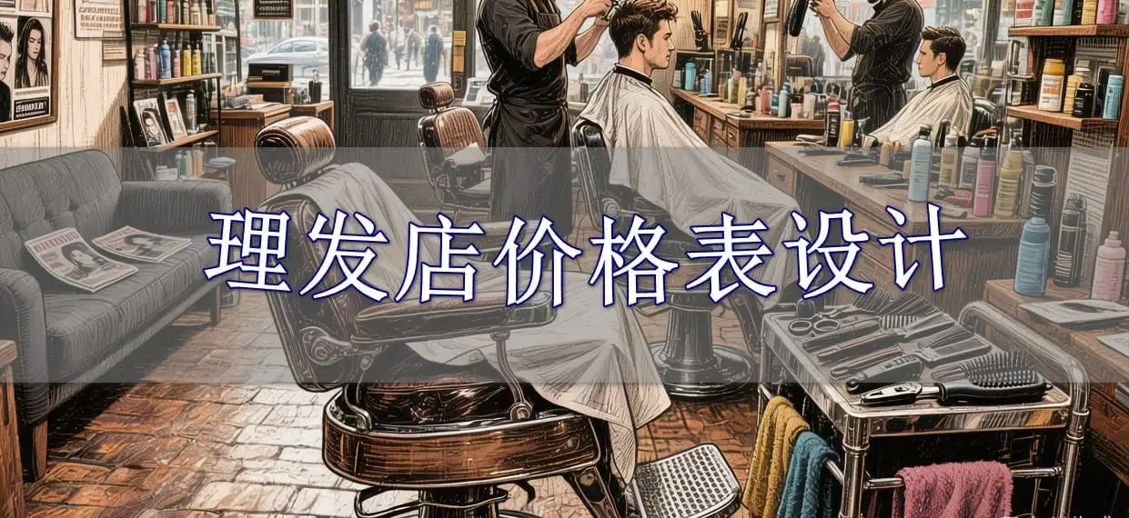 理发店价格表设计封面图