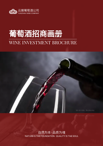 葡萄酒品牌加盟招商画册设计 - 封面预览