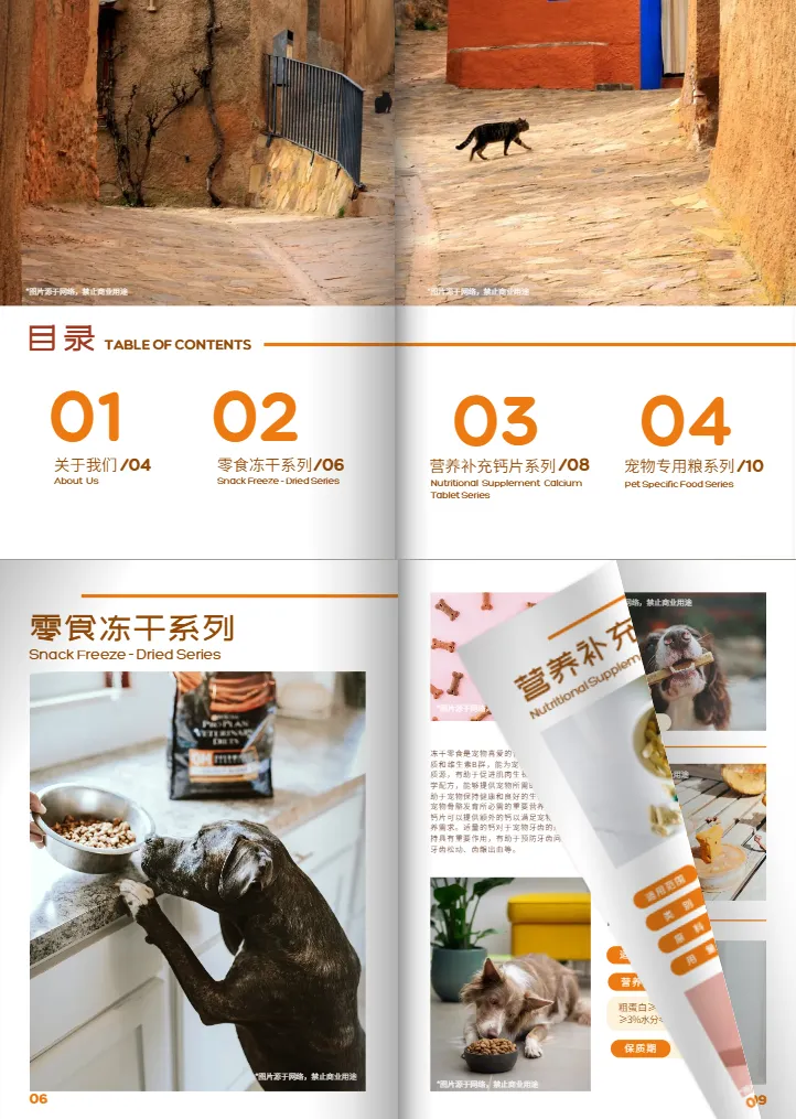 萌宠零食宠物食品产品画册模板