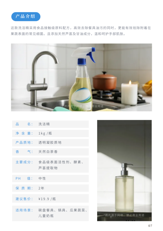 厨房设备洗涤剂产品目录册模板 - 第7页