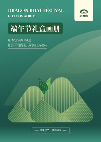 传统节日端午粽子礼盒画册