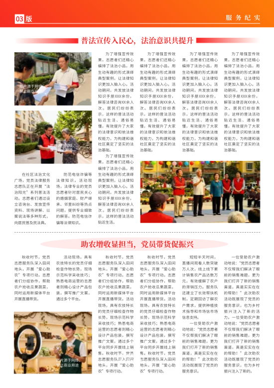 党员志愿服务党建学习报模板 - 第6页