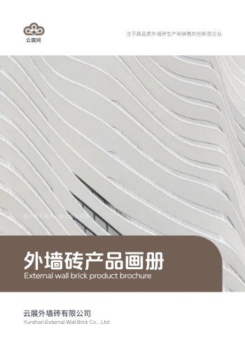 简约建筑砖外墙砖产品画册模板 - 封面预览