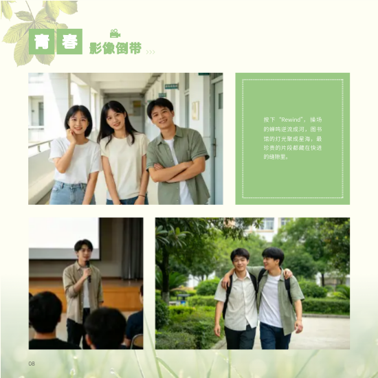 小清新大学毕业季方版纪念册模板 - 第8页