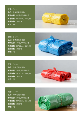 家用抽绳垃圾袋产品画册模板 - 第23页