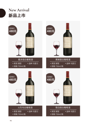 高端红葡萄酒系列酒品画册模板 - 第6页