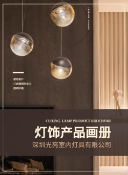 室内灯饰照明灯具产品宣传册模板 - 封面预览