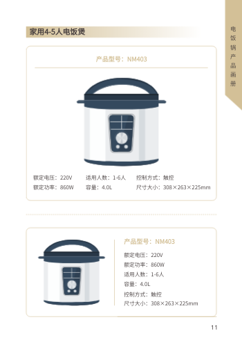 家用电器电饭锅产品画册模板 - 第11页