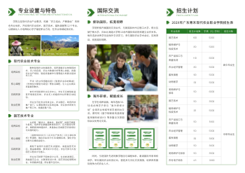 农业职校专科招生三折页模板 - 封底预览