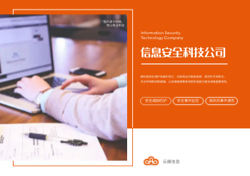 网络信息安全技术企业横版画册模板