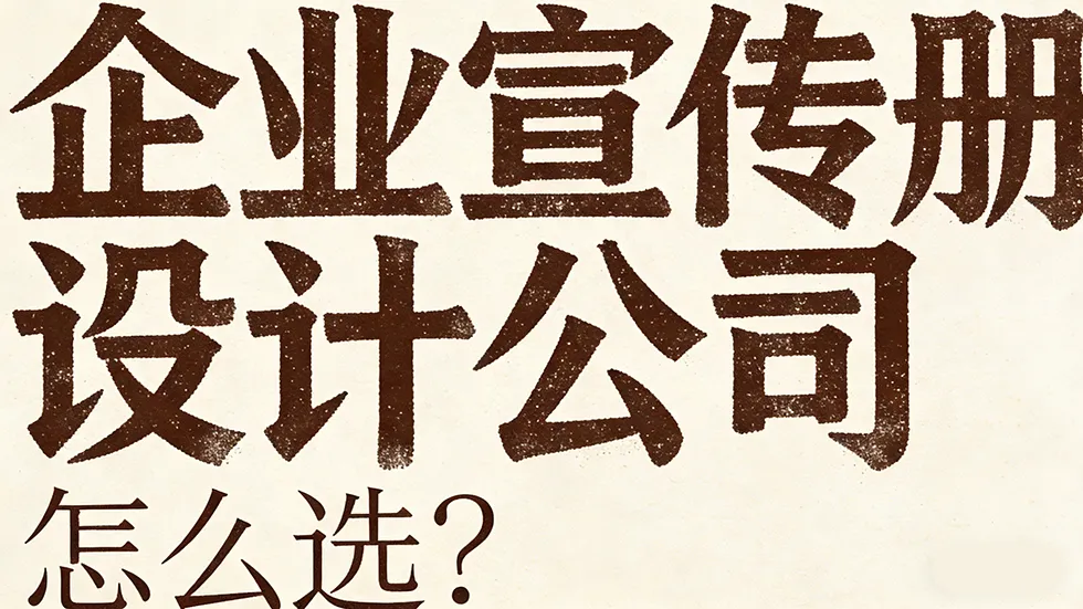 企业宣传册设计公司怎么选？（附重庆/北京/上海本地选择建议）